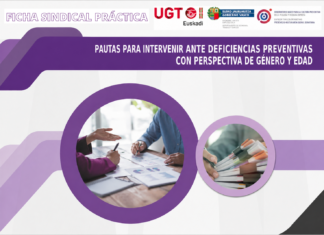 Fichas de Actuación Sindical: pautas para intervenir ante deficiencias preventivas con perspectiva de género y edad